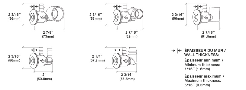 Technical specification of micro-whirlpool jet Fino fittings