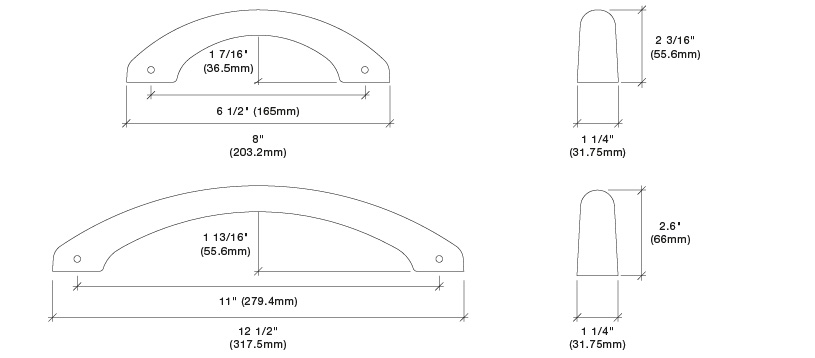 Front load luxury acrylic Grab Bars Technical specifications